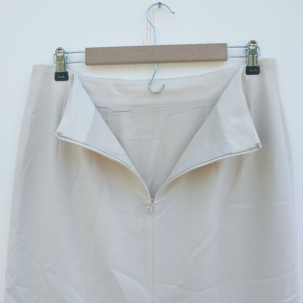 KTF by Kristinn Steinare Vintage Cream 2 Piece Jacket Suit Skirt Sz 14 - Picture 6 of 8